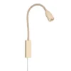 LED Bettlampe STEN Beige mit Kabel und Stecker, Gestensteuerung, Breite 4cm