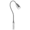 LED Bettlampe STEN Silber dimmbar, zum Anschrauben, mit Stecker, Breite 4cm