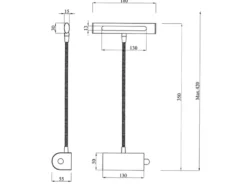 LED Bilderleuchte 2er Set Wandleuchte mit Drehdimmer, Schwarz