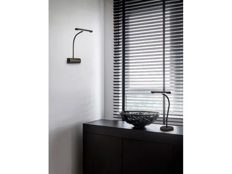 LED Bilderleuchte 2er Set Wandleuchte mit Drehdimmer, Schwarz