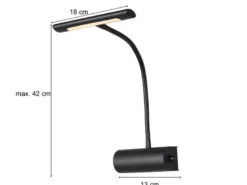 LED Bilderleuchte 2er Set Wandleuchte mit Drehdimmer, Schwarz
