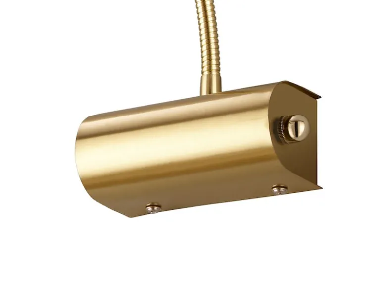 LED Bilderleuchte im 2er Set aus Messing matt mit Flexarm & Drehdimmer