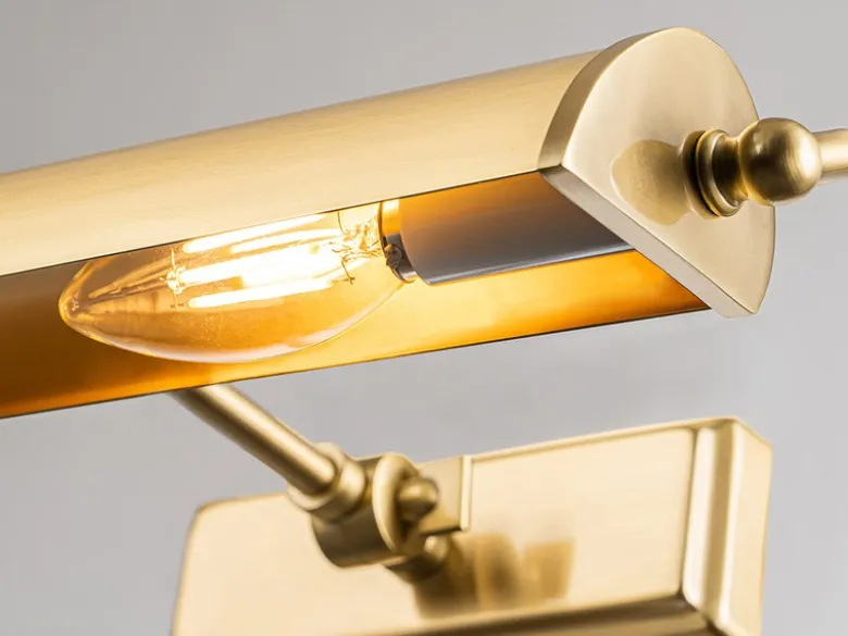 LED Bilderleuchte in Altmessing, verstellbar, Breite 44,5cm