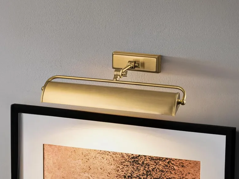 LED Bilderleuchte in Altmessing, verstellbar, Breite 44,5cm