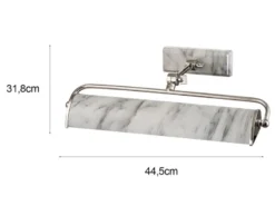 LED Bilderleuchte in Marmoroptik, verstellbar, Breite 44,5cm