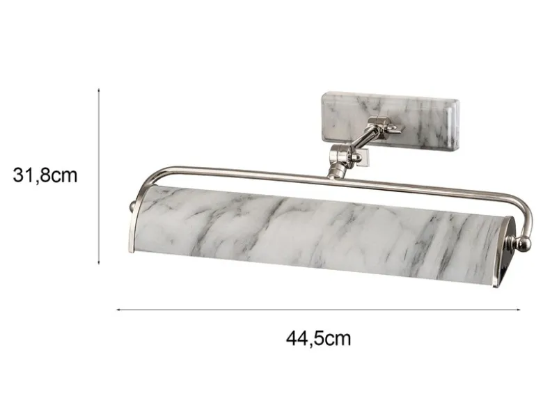 LED Bilderleuchte in Marmoroptik, verstellbar, Breite 44,5cm