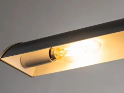 LED Bilderleuchte in Schwarz-Altmessing, verstellbar, Breite 44,5cm