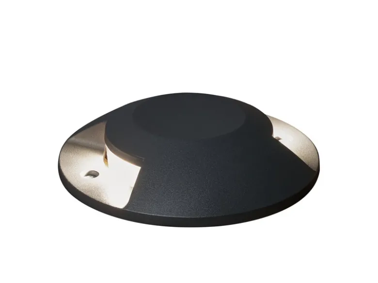 LED Bodenaufbaustrahler 2flammig Aufbauspot aussen anthrazit ALU Ø20cm IP65