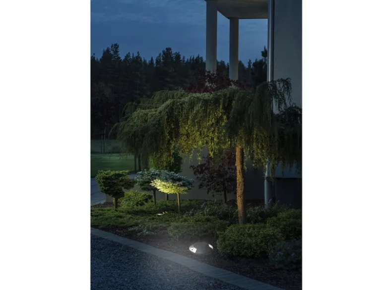 LED Bodenaufbaustrahler 2flammig Aufbauspot 2er SET aussen anthrazit Ø20cm IP65