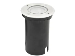 LED Bodeneinbaustrahler mit 4 Farbscheiben, Ø 11 cm, Edelstahl, IP67