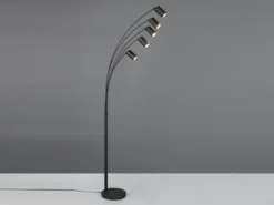 LED Bogenlampe Schwarz 5flammig dimmbar, 200cm groß