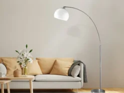 LED Bogenleuchte mit großer Ausladung, Kopf schwenkbar - 180cm hoch
