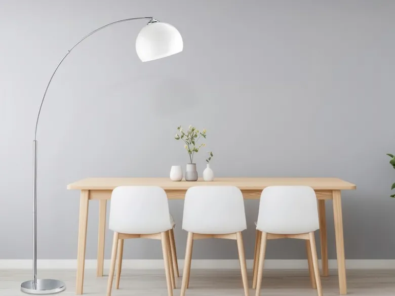 LED Bogenleuchte mit großer Ausladung, Kopf schwenkbar - 180cm hoch