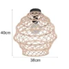 LED Boho Deckenleuchte mit Lampenschirm geflochten aus Hanfseil, Ø 38cm