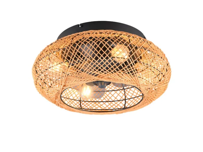 LED Boho Deckenleuchte mit Ventilator und Fernbedienung, Ø 50cm