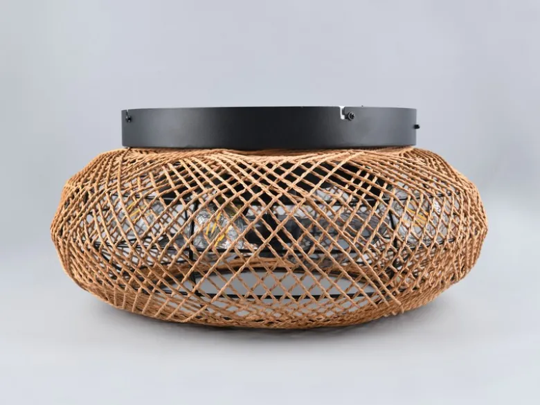 LED Boho Deckenleuchte mit Ventilator und Fernbedienung, Ø 50cm