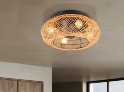 LED Boho Deckenleuchte mit Ventilator und Fernbedienung, Ø 50cm