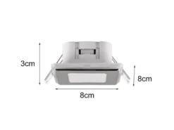 LED Deckeneinbaustrahler NIMBUS Chromfarben getrennt schaltbar IP44 8cm