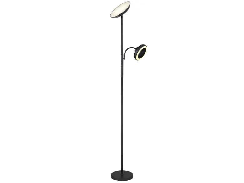 LED Deckenfluter DAVYD dimmbar mit Lesearm & Ventilator, Höhe 178cm