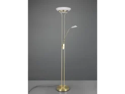 LED Deckenfluter ORSON Messing mit Leselicht, dimmbar flexibel - 180cm