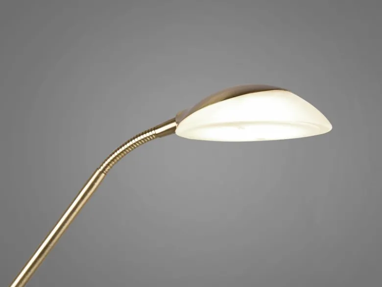 LED Deckenfluter ORSON Messing mit Leselicht, dimmbar flexibel - 180cm