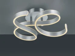 LED Deckenlampe FRANCIS Silber geschwungen, dimmbar, Breite 54cm