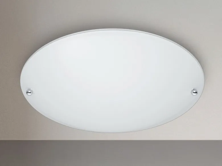 LED Deckenlampe mit Glas Lampenschirm Weiß matt, Ø 25cm