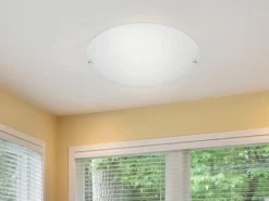 LED Deckenlampe mit Glas Lampenschirm Weiß matt, Ø 25cm