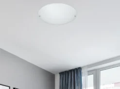 LED Deckenlampe mit Glas Lampenschirm Weiß matt, Ø 25cm