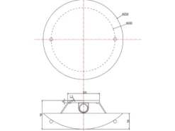 LED Deckenlampe mit Glas Lampenschirm Weiß matt, Ø 25cm