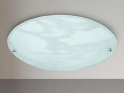 LED Deckenlampe mit Glas Lampenschirm Weiß Alabaster, Ø 25cm