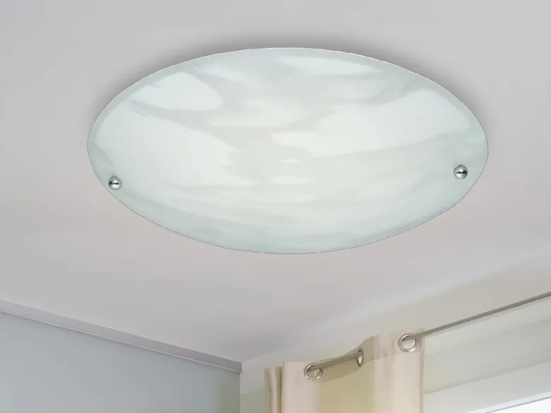 LED Deckenlampe mit Glas Lampenschirm Weiß Alabaster, Ø 25cm