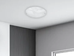 LED Deckenlampe mit Glas Lampenschirm Weiß Alabaster, Ø 25cm