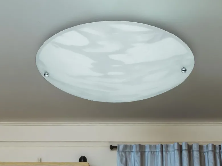 LED Deckenlampe mit Glas Lampenschirm Weiß Alabaster, Ø 25cm