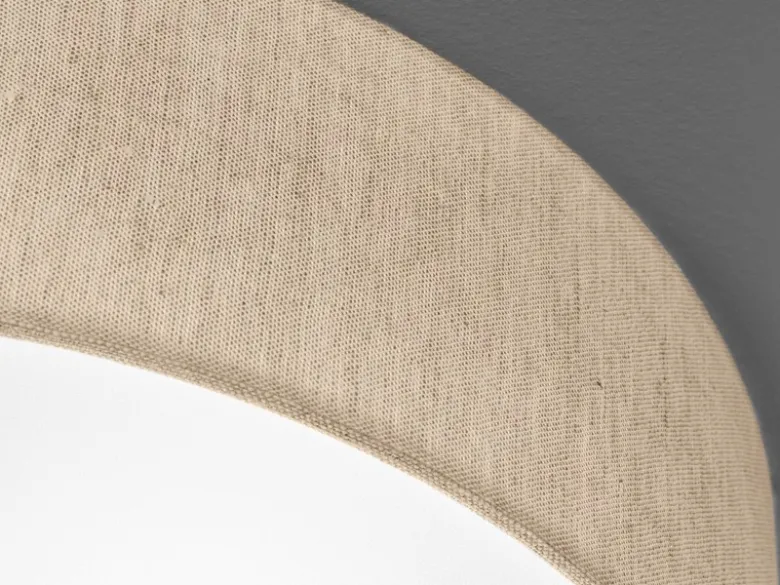 LED Deckenlampe rund mit Lampenschirm Leinen Beige, Ø 40cm