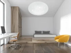 LED Deckenleuchte ACHAT mit Sternenhimmel Kunststoff Weiß, Ø 27cm