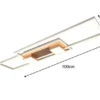 LED Deckenleuchte ALBANY Coffee mit Fernbedienung dimmbar, Breite 100cm