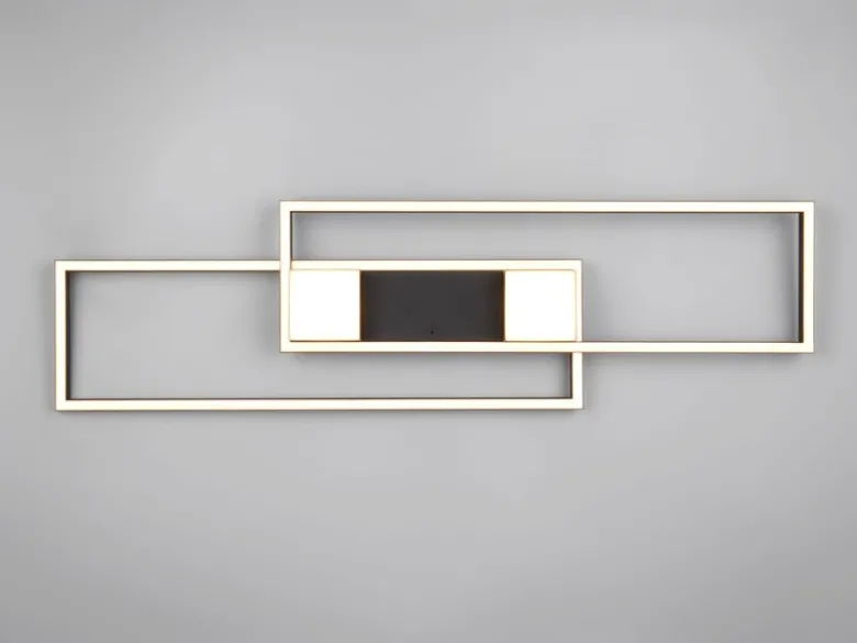 LED Deckenleuchte ALBANY Schwarz mit Fernbedienung dimmbar, Breite 100cm