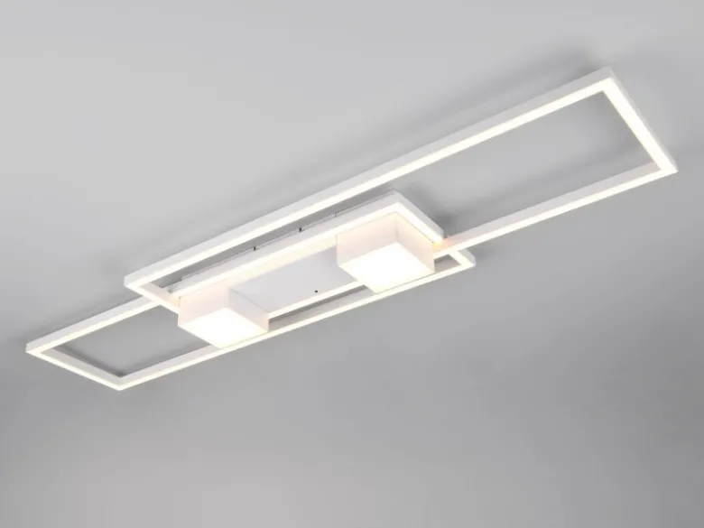 LED Deckenleuchte ALBANY Weiß mit Fernbedienung dimmbar, Breite 100cm