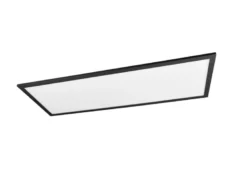 LED Deckenleuchte ALPHA Schwarz Panel rechteckig Ultra Slim, Breite 80cm