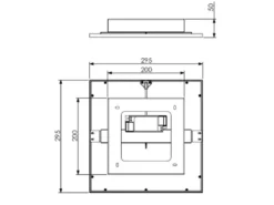 LED Deckenleuchte ALPHA Schwarz Panel eckig Ultra Slim, Quadrat 29cm