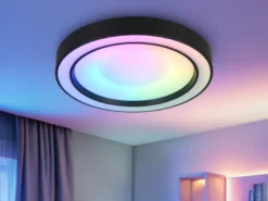 LED Deckenleuchte ARCO mit Fernbedienung & RGB Farbwechsler, Ø 40cm