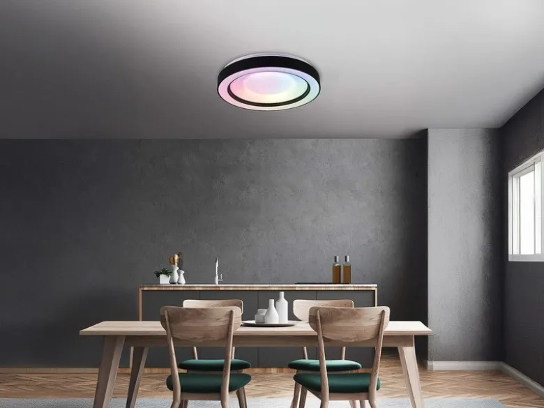 LED Deckenleuchte ARCO mit Fernbedienung & RGB Farbwechsler, Ø 49cm