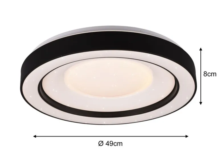 LED Deckenleuchte ARCO mit Fernbedienung & RGB Farbwechsler, Ø 49cm