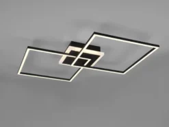 LED Deckenleuchte ARRIBO Schwarz 3 Stufen Dimmer & Farbwechsler, Breite 85cm