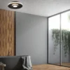 LED Deckenleuchte ASCARI rund Schwarz matt dimmbar IP44, Ø 30cm