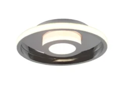 LED Deckenleuchte ASCARI rund Silber Chrom dimmbar IP44, Ø 30cm
