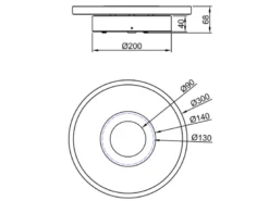 LED Deckenleuchte ASCARI rund Silber Chrom dimmbar IP44, Ø 30cm
