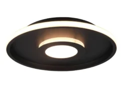 LED Deckenleuchte ASCARI rund Schwarz matt dimmbar IP44, Ø 40cm