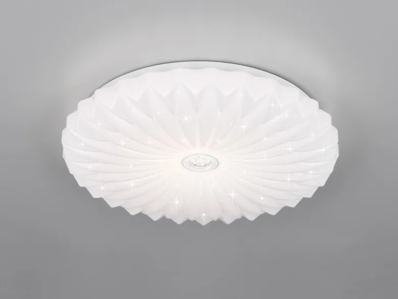 LED Deckenleuchte ATARIS flach mit Fernbedienung Weiß, Ø 38cm
